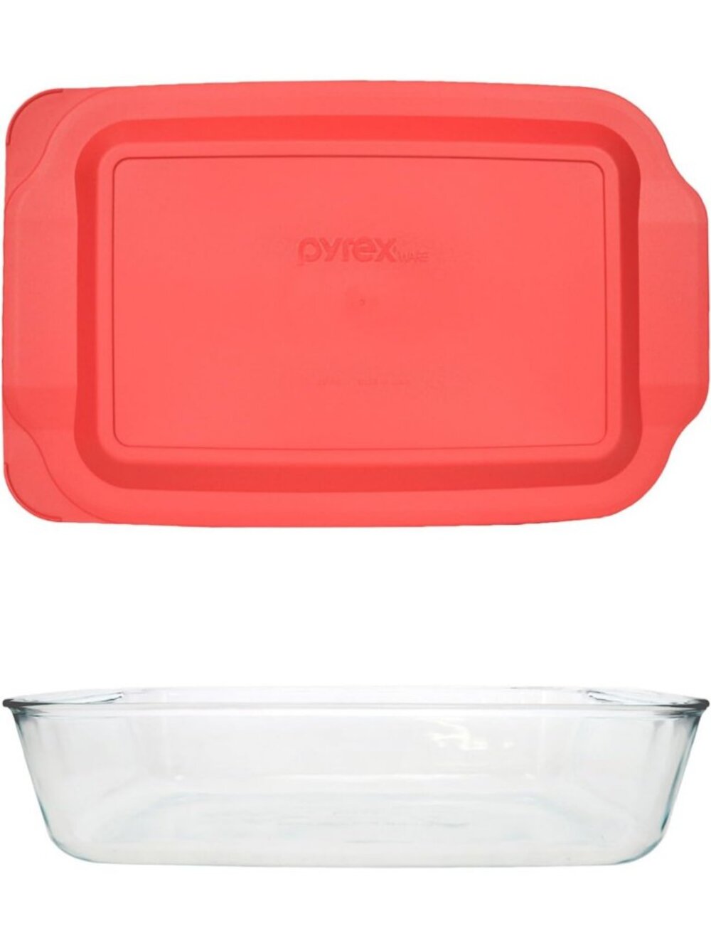 5Qt Glass Baking Dish with Red Lid - Durable, Oven Safe, Made in USA, Kitchen